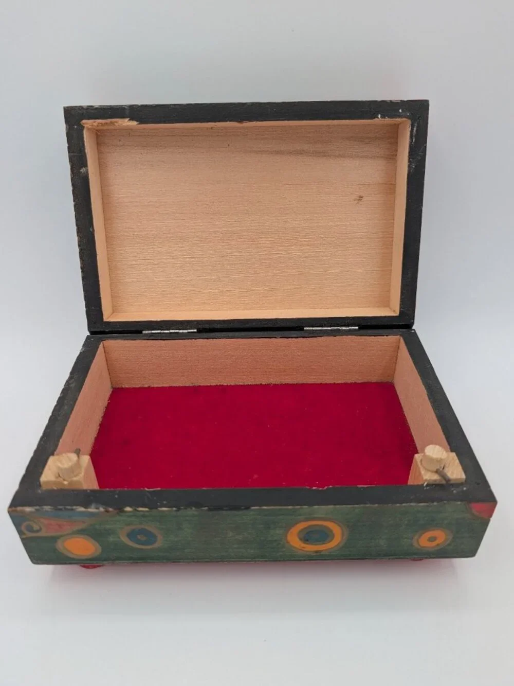 Wooden Keepsake Box Enchanted World Boxes EWB Hand Painted Locking Secret Box 7